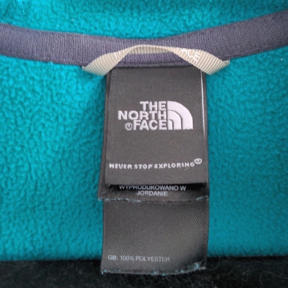 The North Face Fleece Zip Up Hoodie Jacket, Teal, Womens Size Medium - Picture 9 of 11